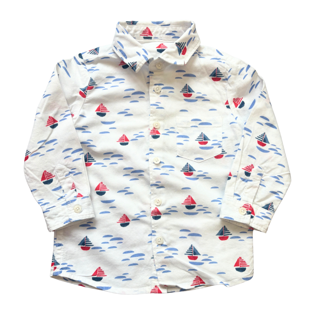 Sail Boat Cotton Shirt product image by Marks & Spencer