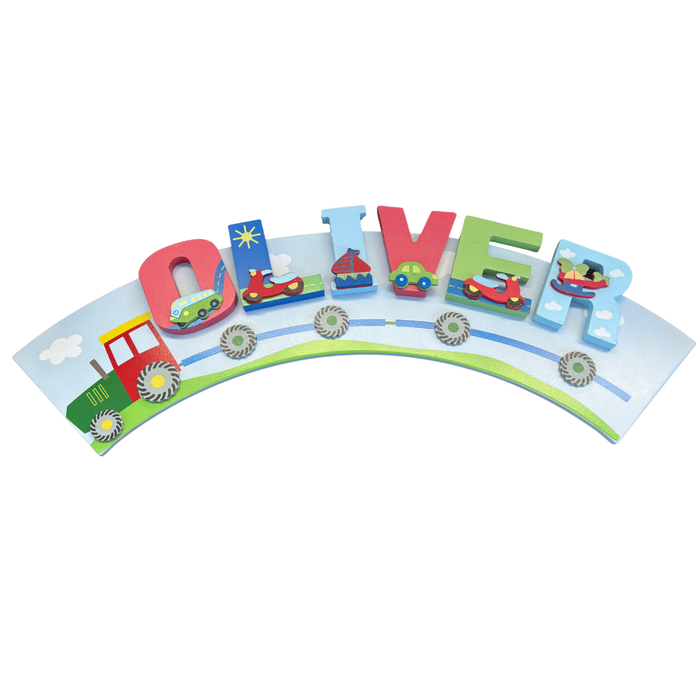 Curved Wooden Tractor Plaque - Oliver