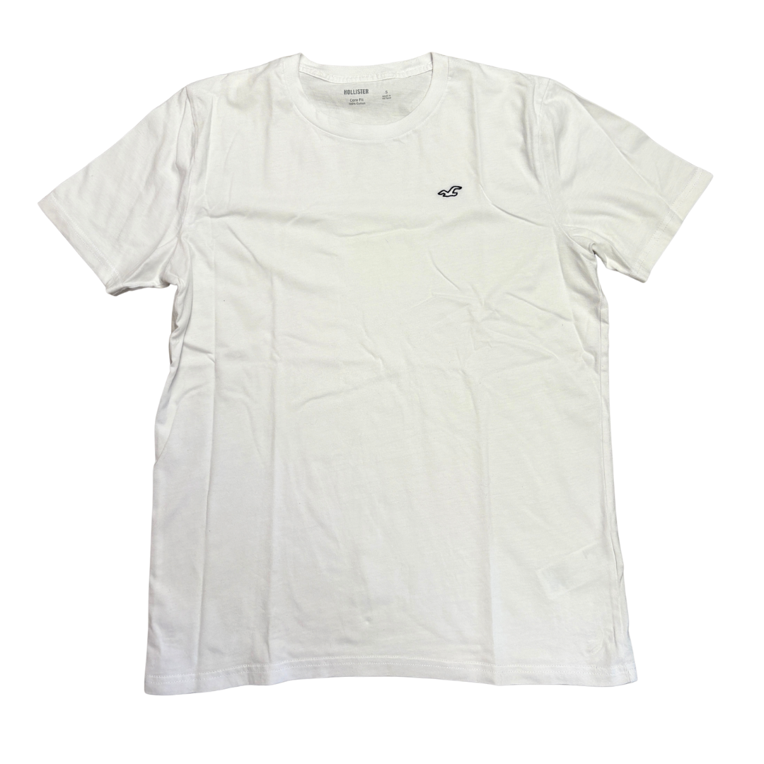 White Cotton Core Fit Tee product image by Hollister