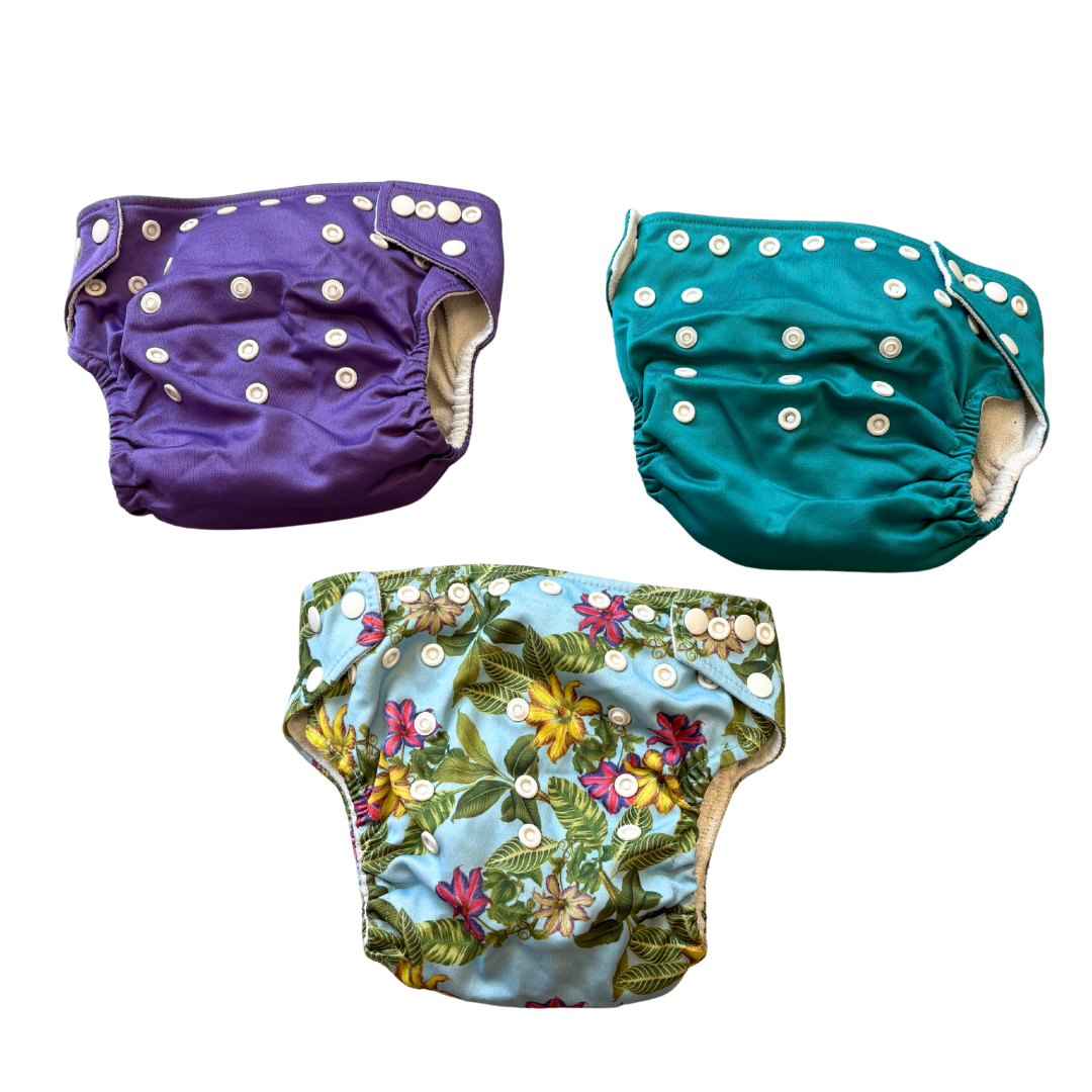 3 x Onesize Reusable Pocket Nappies image 1 of 3 by Little Lamb