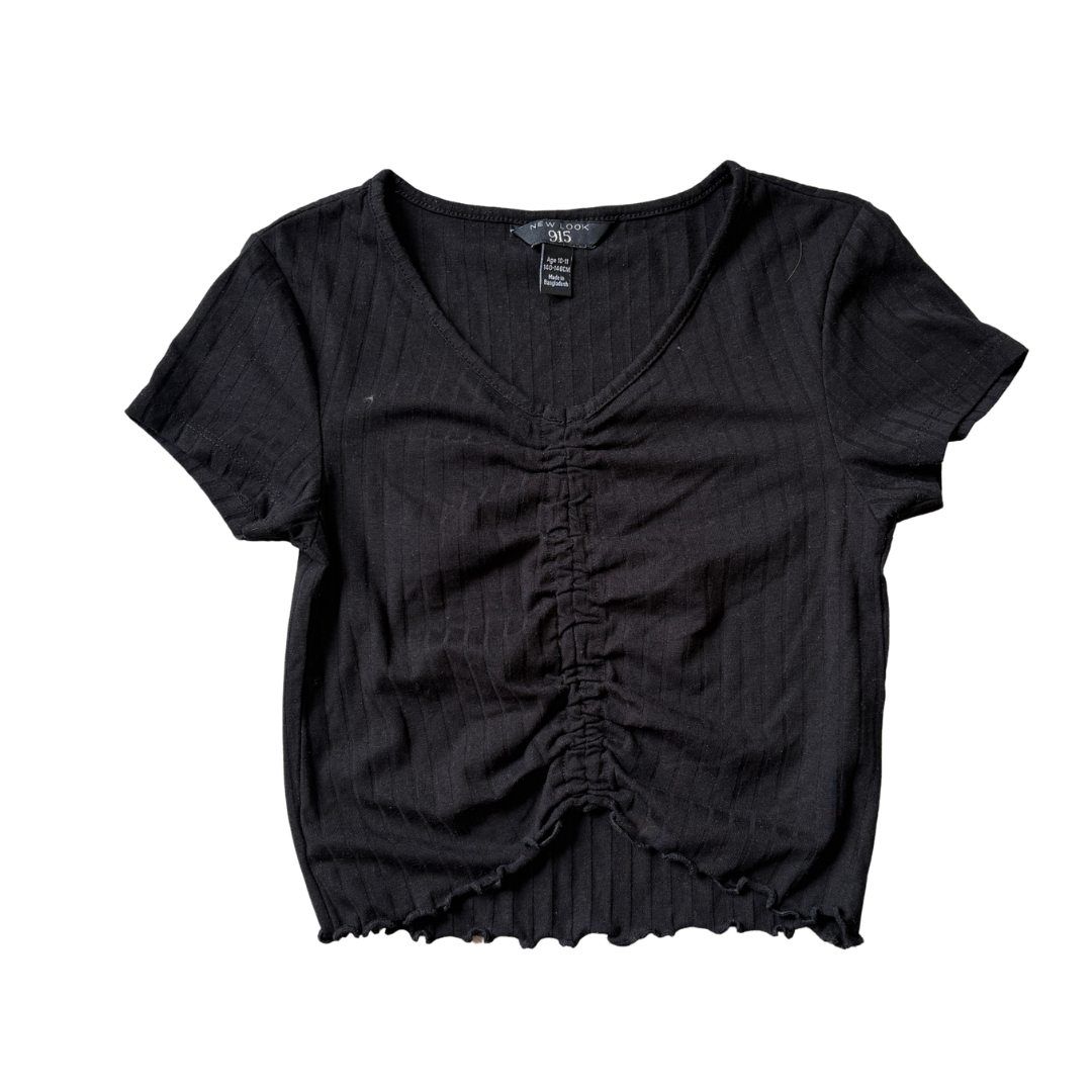 Ribbed Ruched Front Crop Top product image by New Look