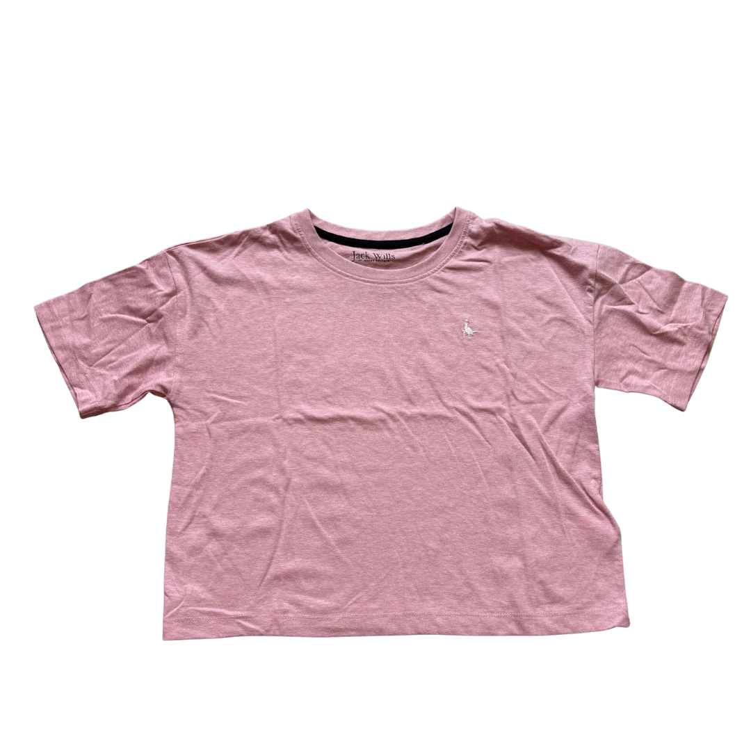 Pink Marl Oversized Cropped Tee product image by Jack Wills