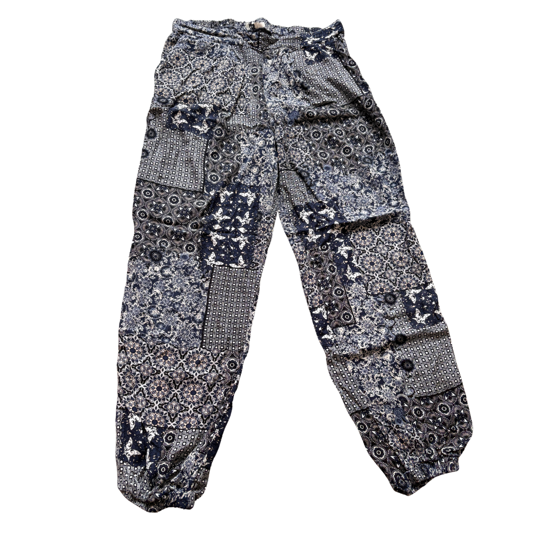 Blue Patterned Lightweight Summer Trousers product image by Paraphrase