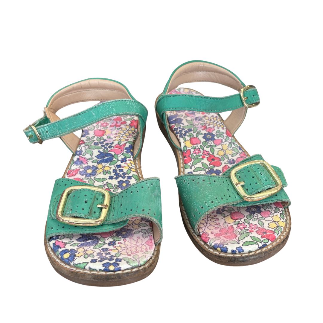 Leather Green Sandals