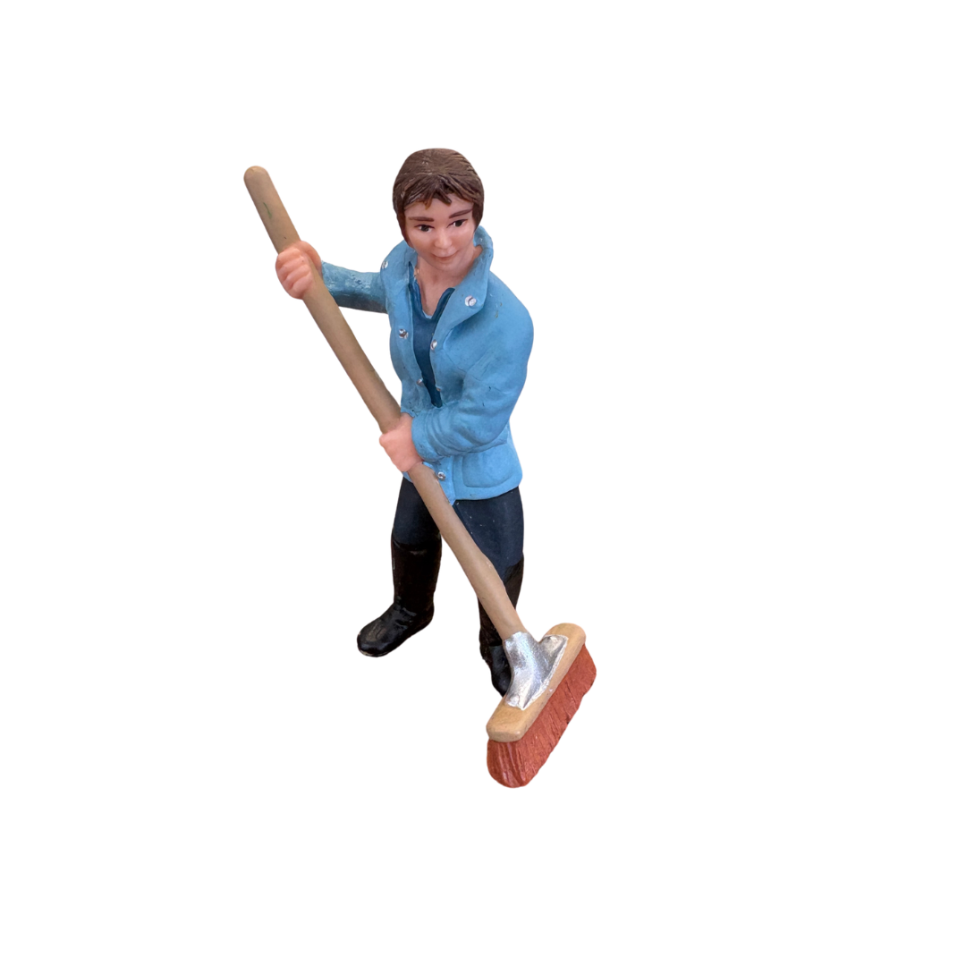 2007 Retired Stable Girl with Broom 13445 product image by Schleich