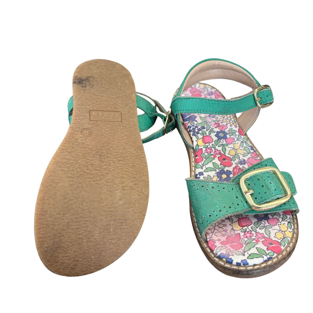 Leather Green Sandals