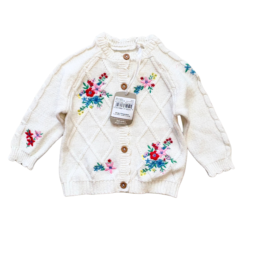 Embroidered White Cardi product image by Tu