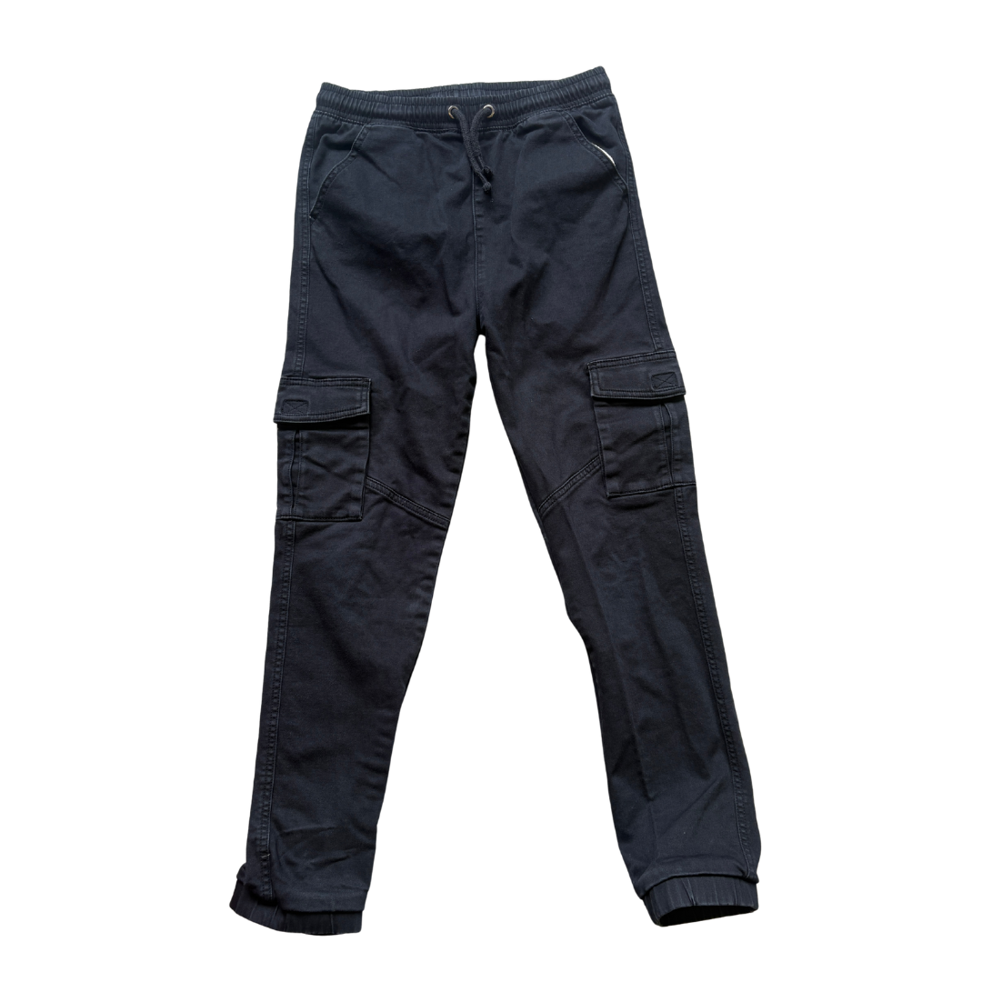 Black Elasticated Waist Cuffed Cargos product image by Tu