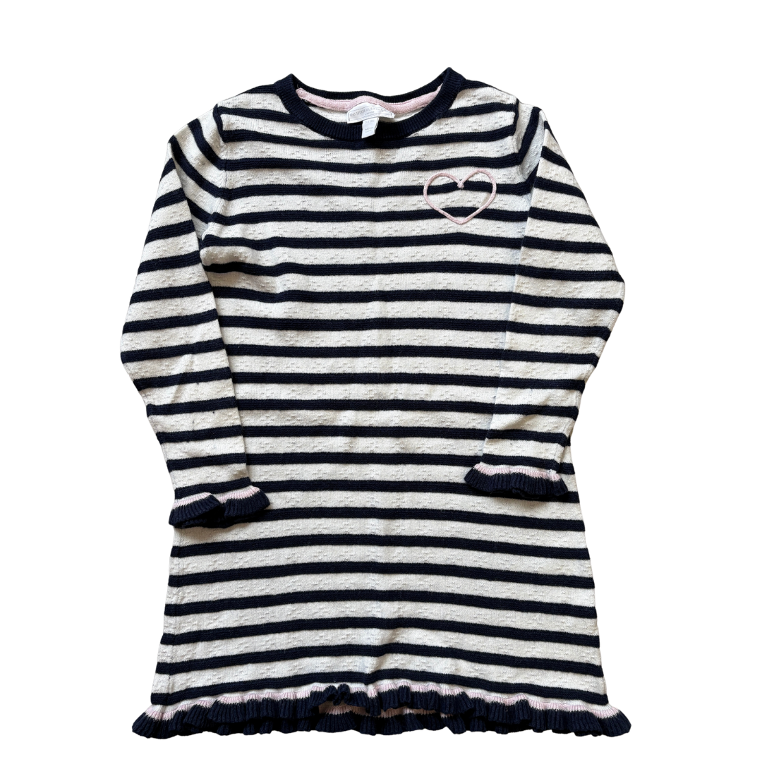 Striped Knitted Dress - Cotton/Wool Mix product image by The Little White Company