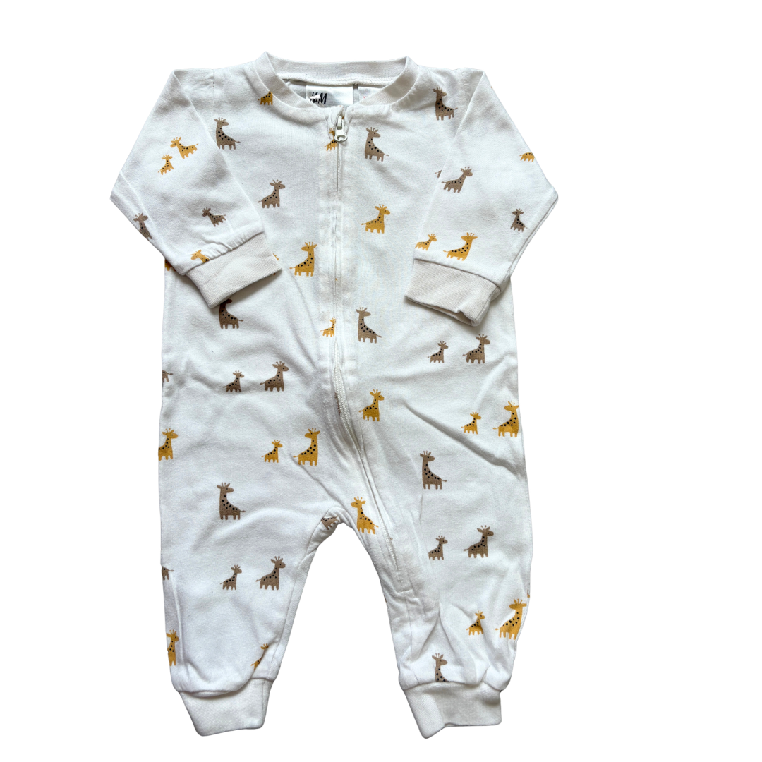 Cotton Giraffe Zip Romper product image by H&M