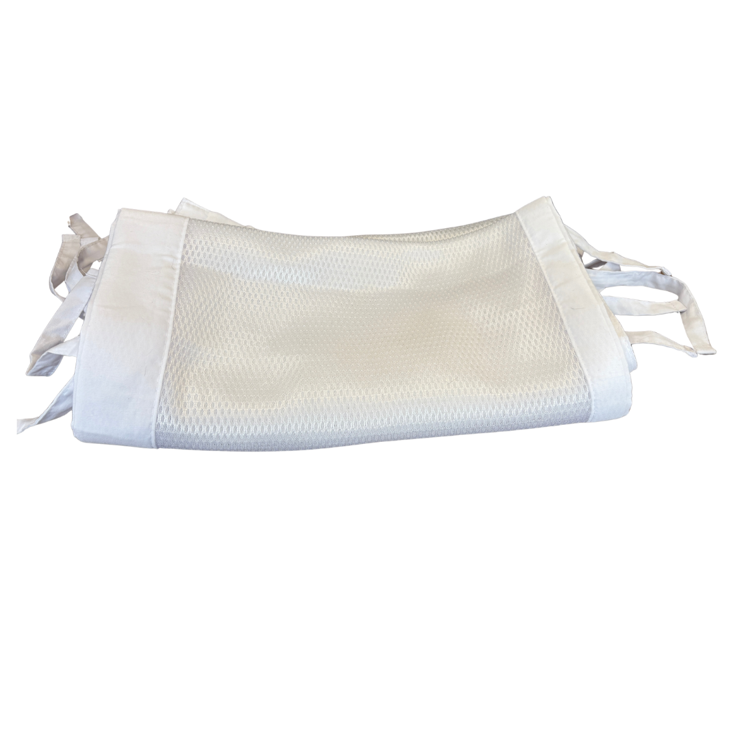 BreathableBaby 4 Sided Airflow Cot Liner - White product image by Airflow Baby