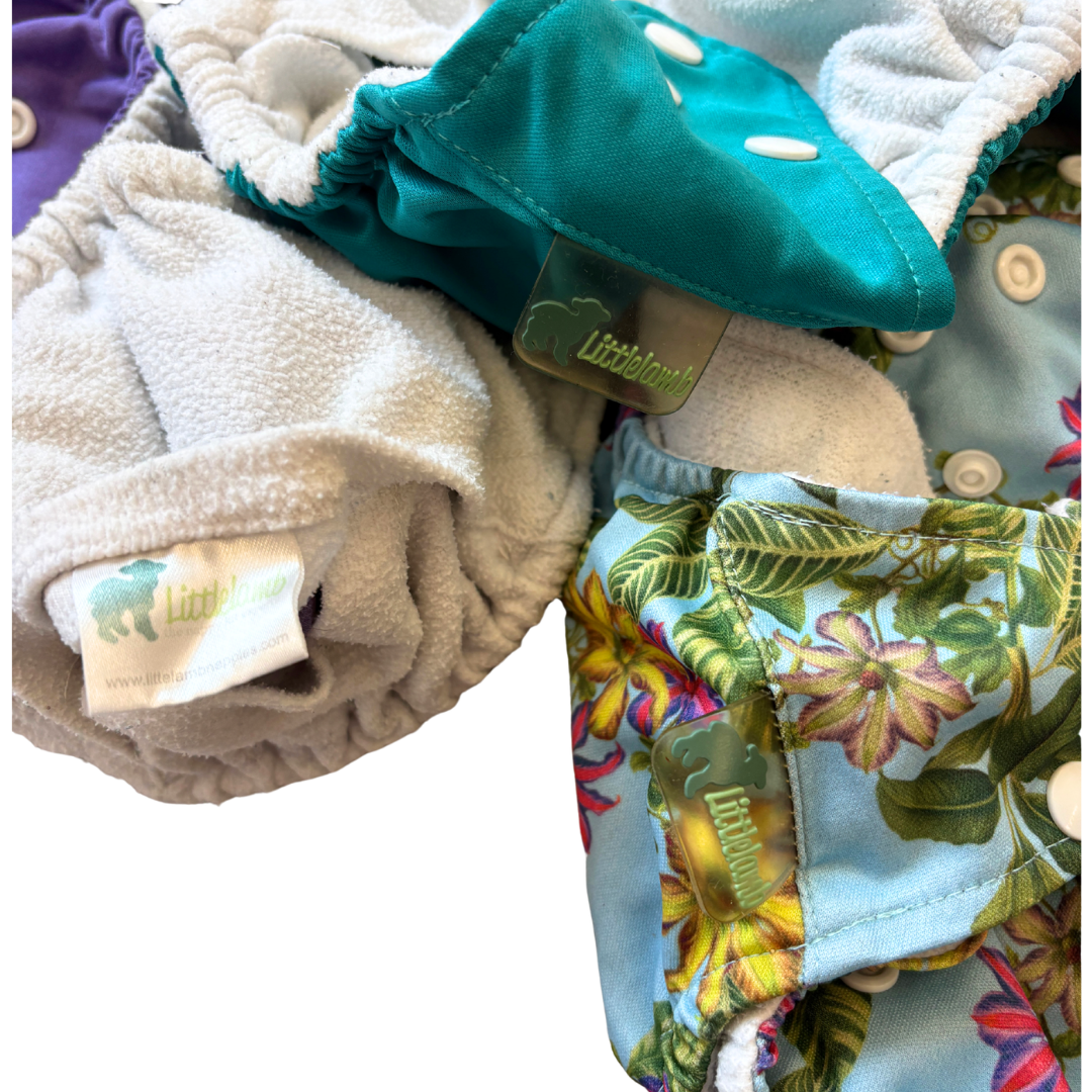 3 x Onesize Reusable Pocket Nappies image 3 of 3 by Little Lamb