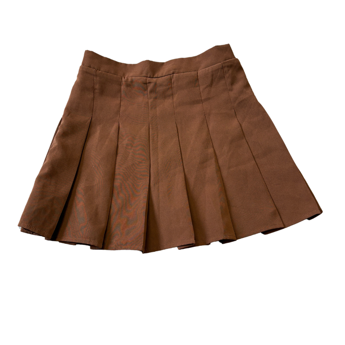Pleated Brown Skirt