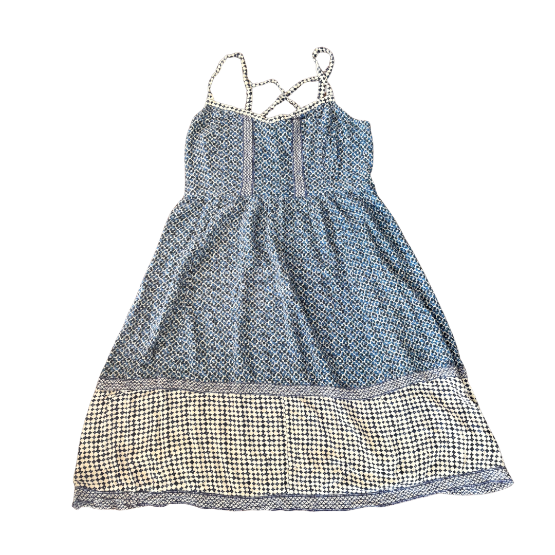 Navy Geometric Cross Back Sun Dress product image by FatFace