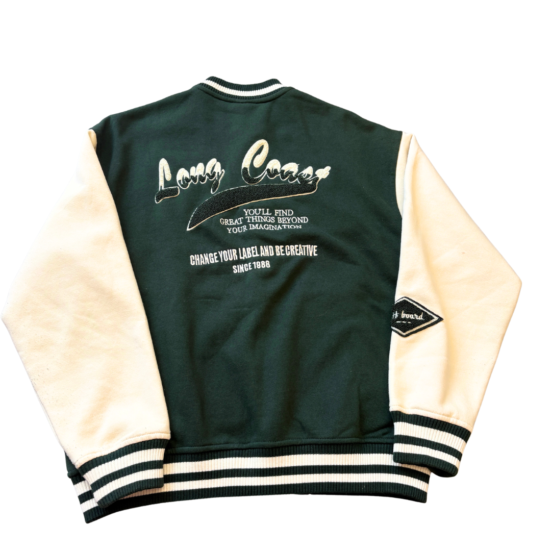 Green/Cream Varsity Jacket image 2 of 2 by Zara