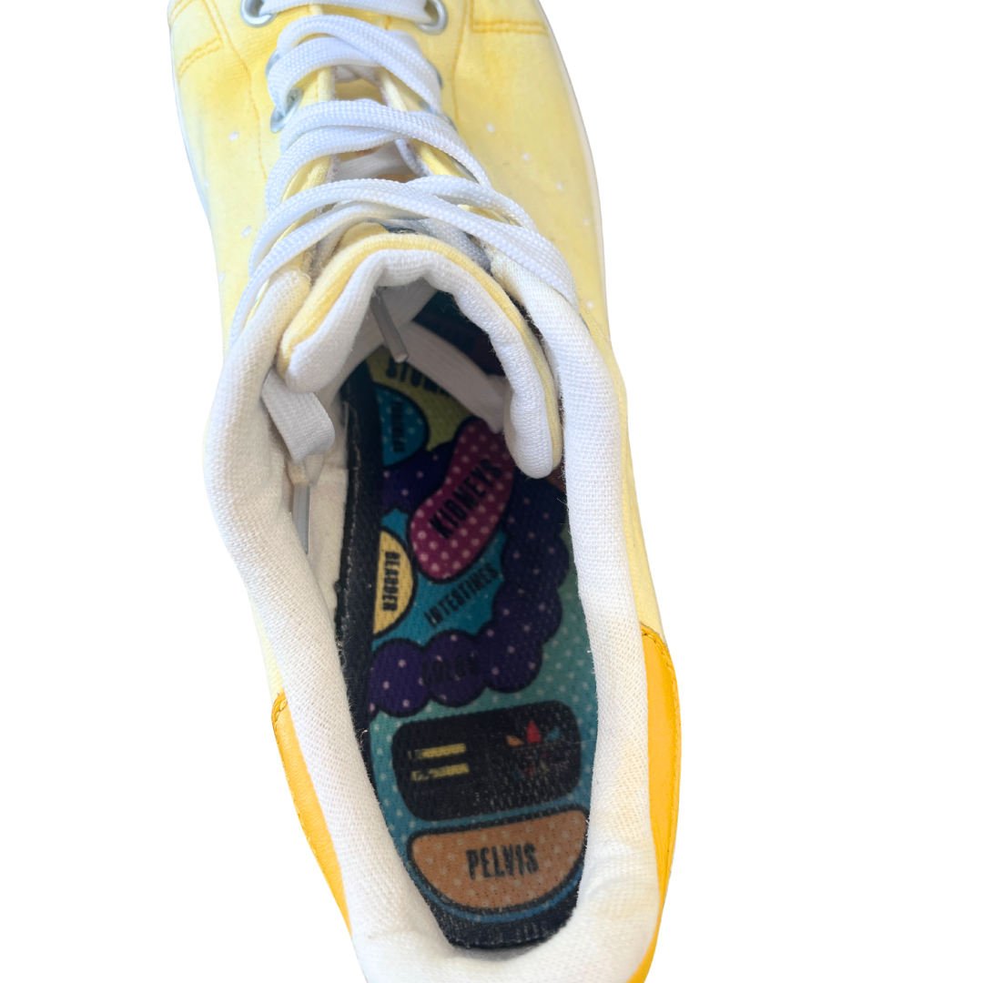 X Pharrell Williams HU Holi Yellow Trainers