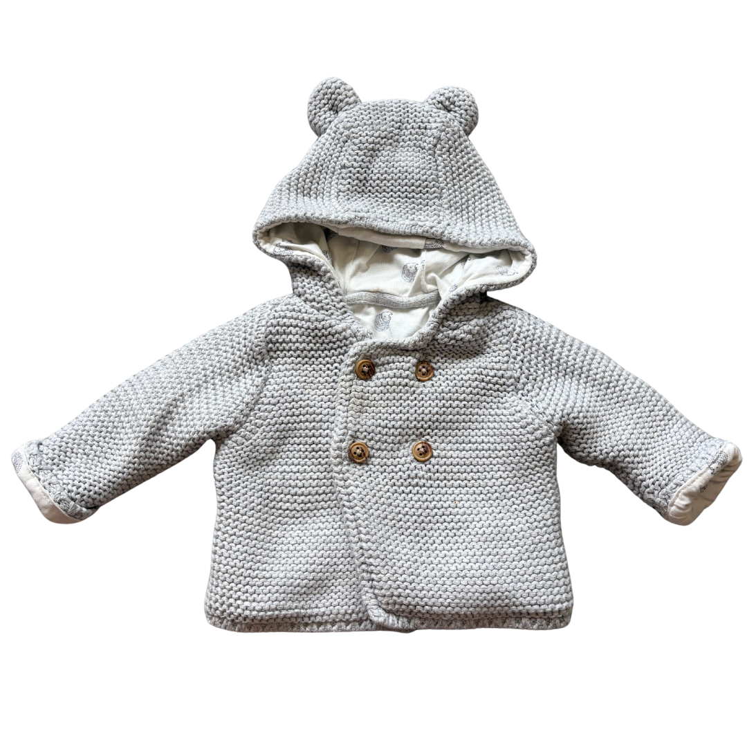 Hedgehog Lined Knit Hooded Cardi product image by Marks & Spencer