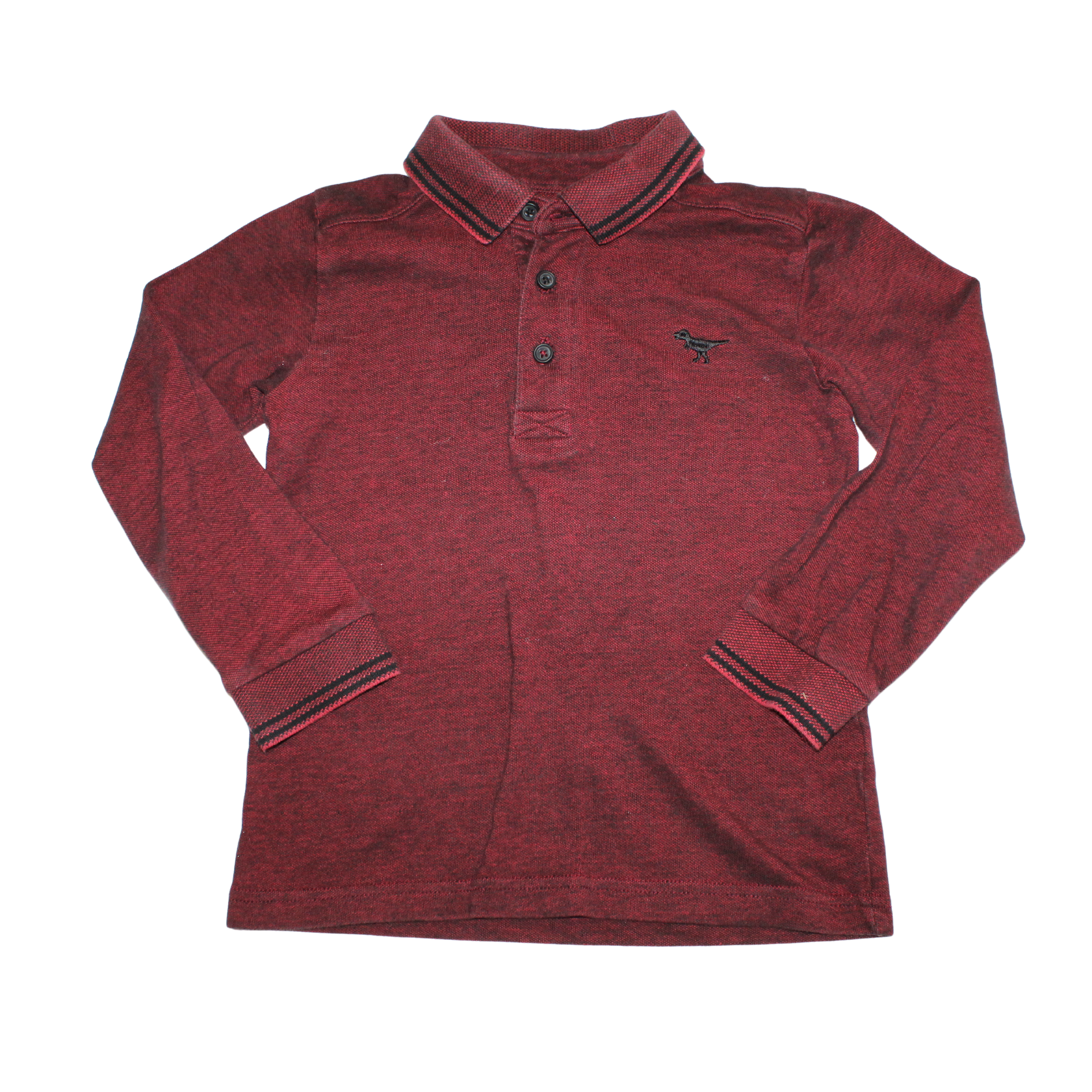 Burgundy Polo Long Sleeve Tee