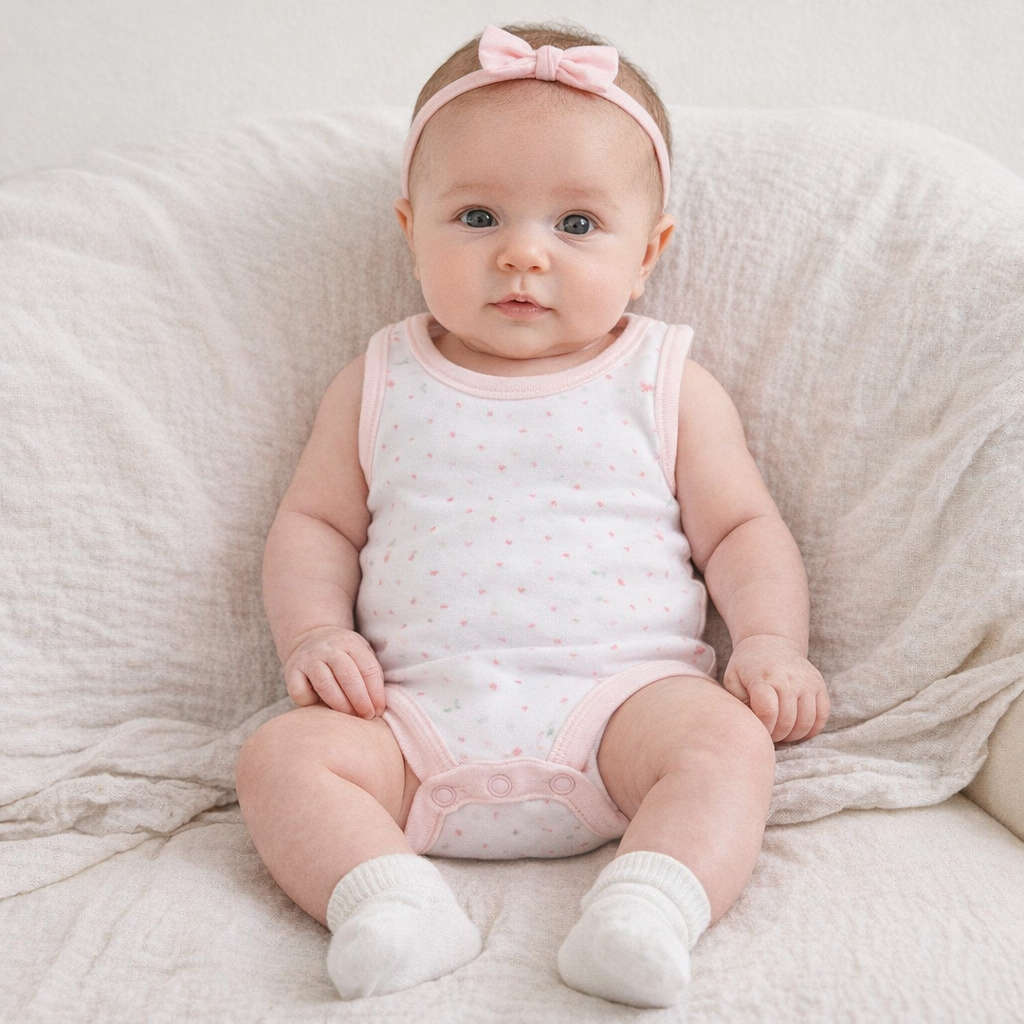 AI image for Floral/Spot Sleeveless Vests x3