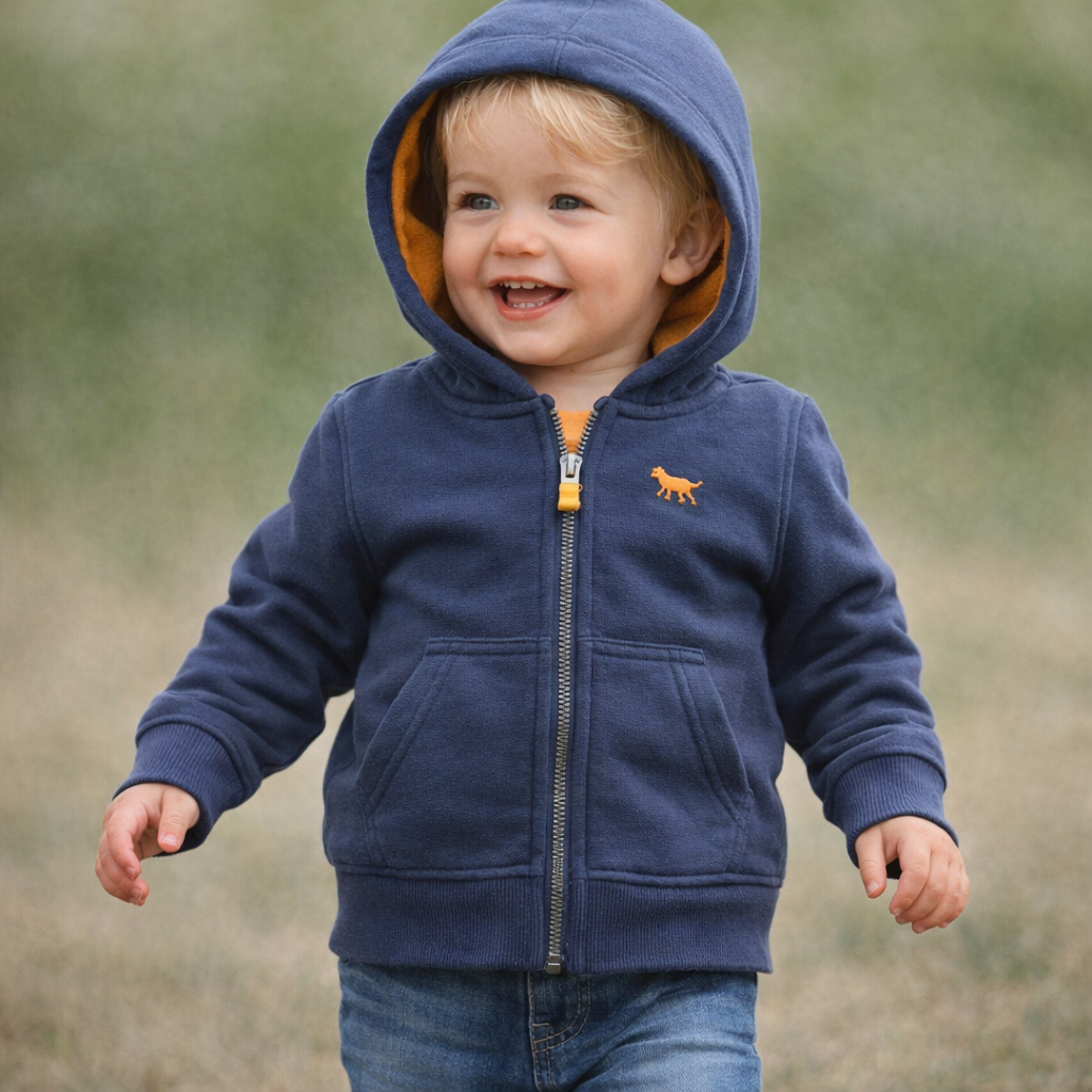 AI image for Navy Zip Up Hoodie