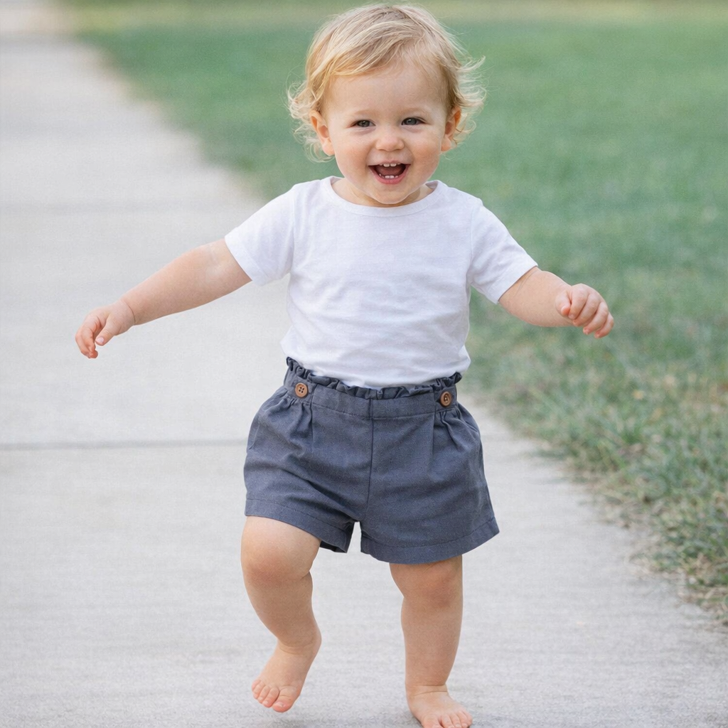 AI image for Grey Frill Shorts