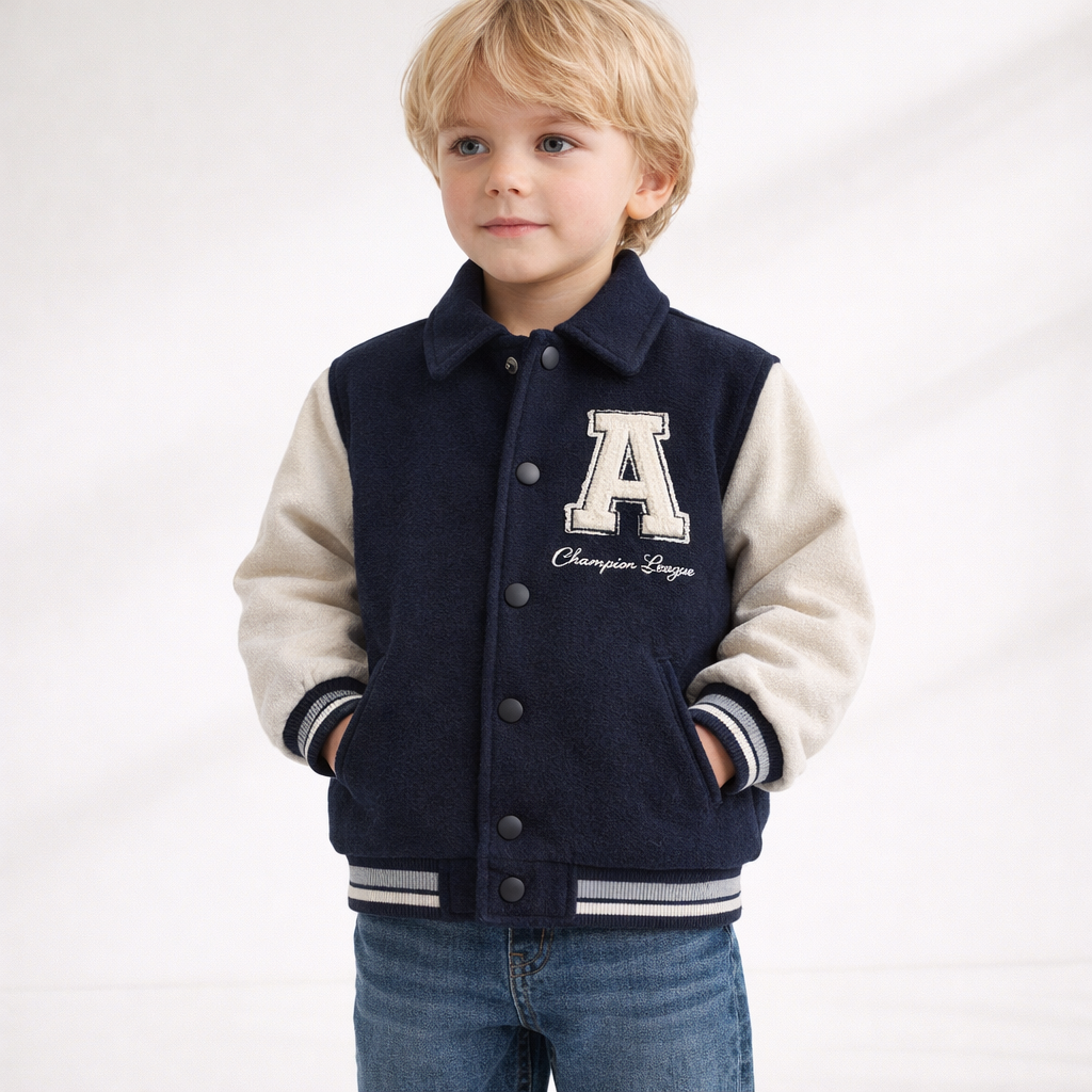 AI image for Wool Mix Champion League Varsity Jacket