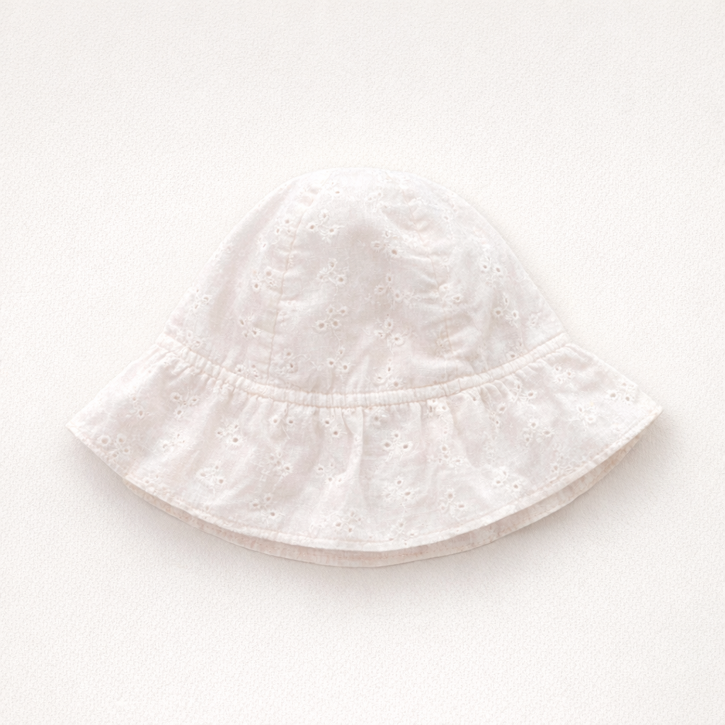 AI image for Broiderie Anglaise Cotton Hat