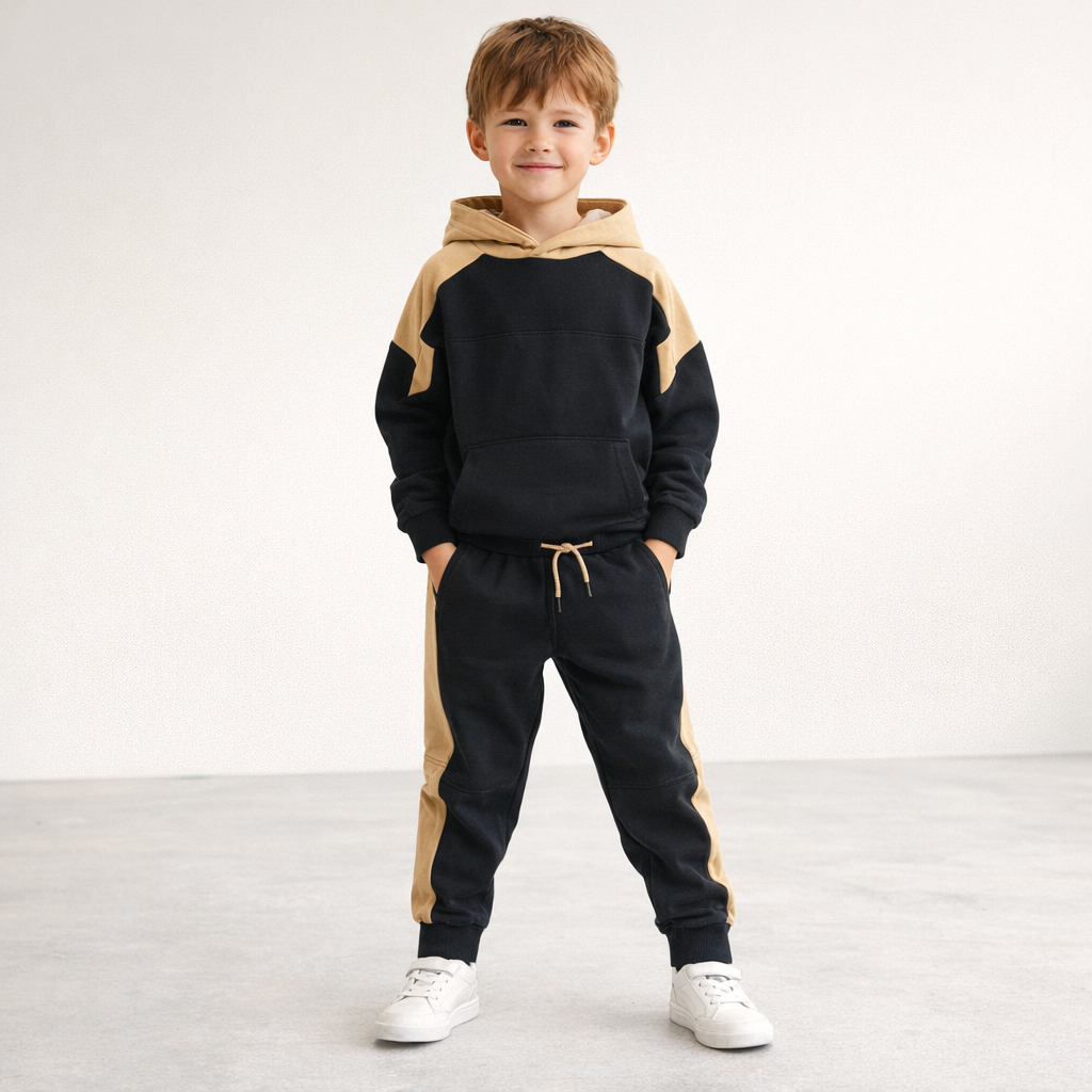 AI image for Black and Beige Tracksuit