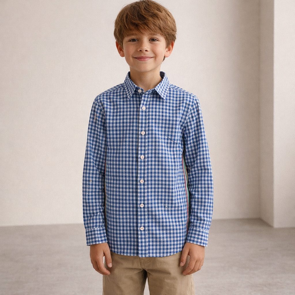 AI image for Check Shirt Multi Stripe