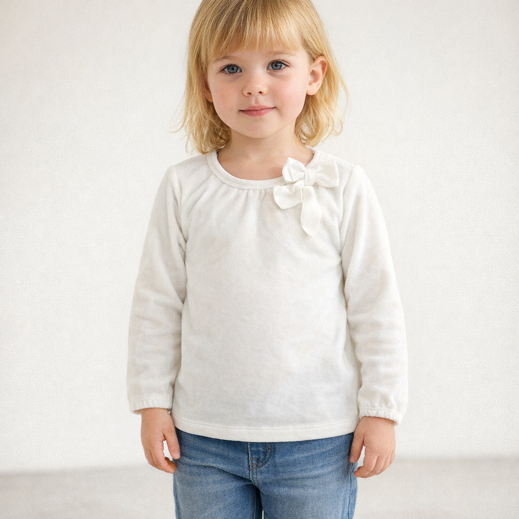 AI image for Velour Bow Jumper