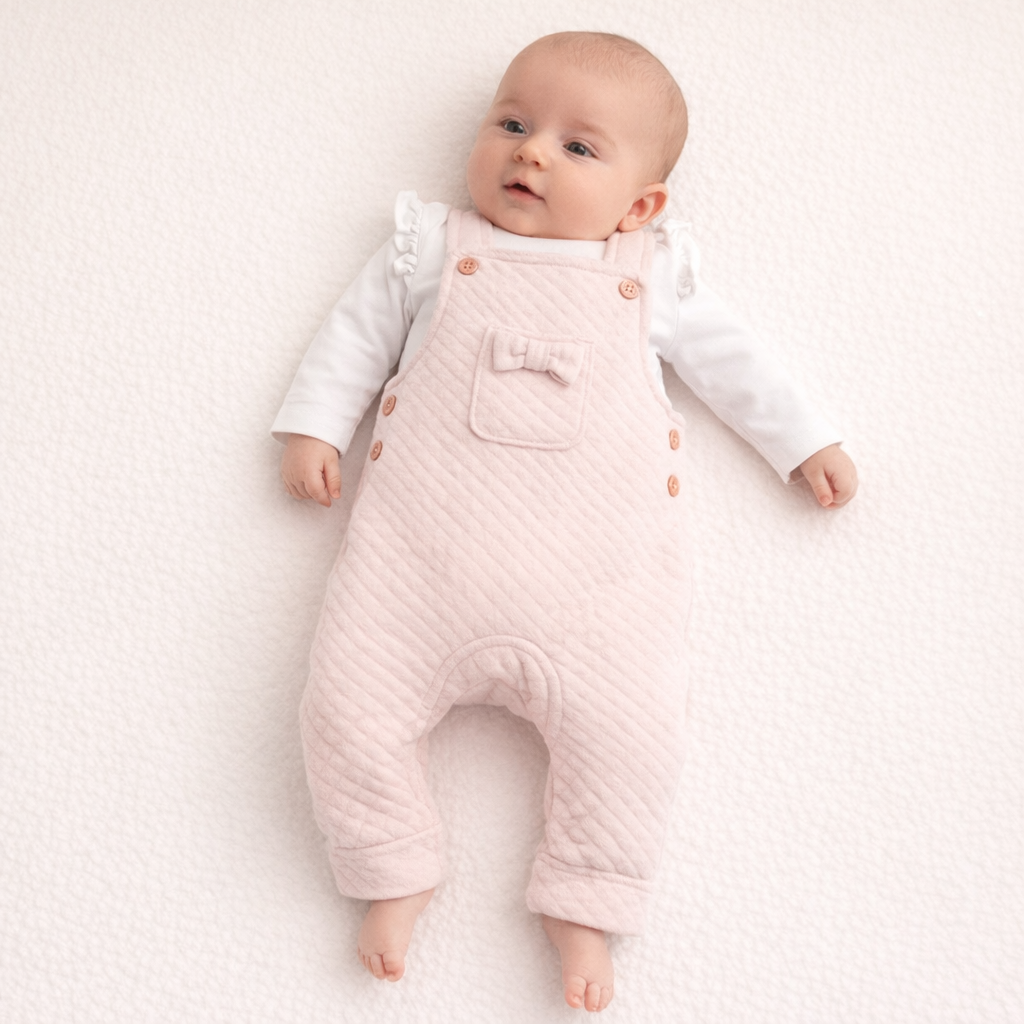 AI image for Quilted Bow Dungarees