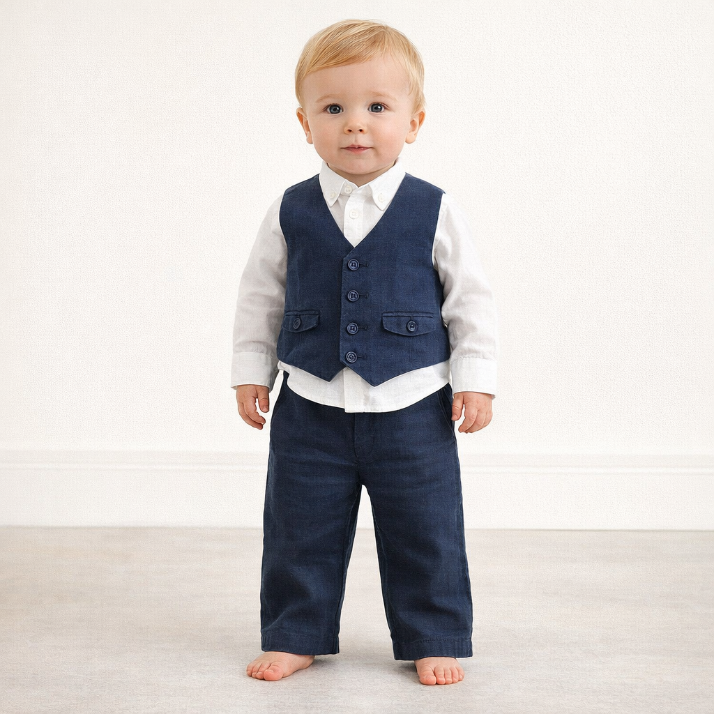 AI image for Linen Mix 3 Piece Suit