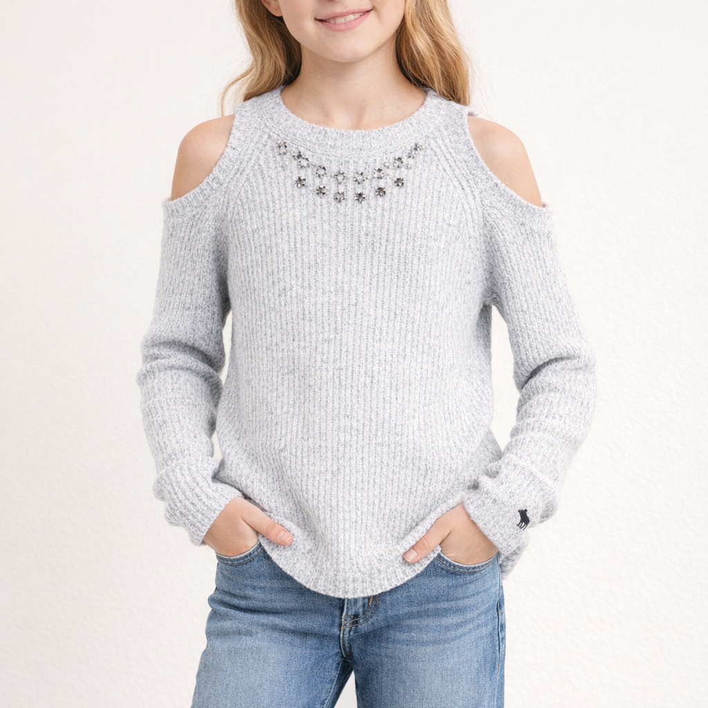 AI image for Cold Shoulder Knitted Jumper
