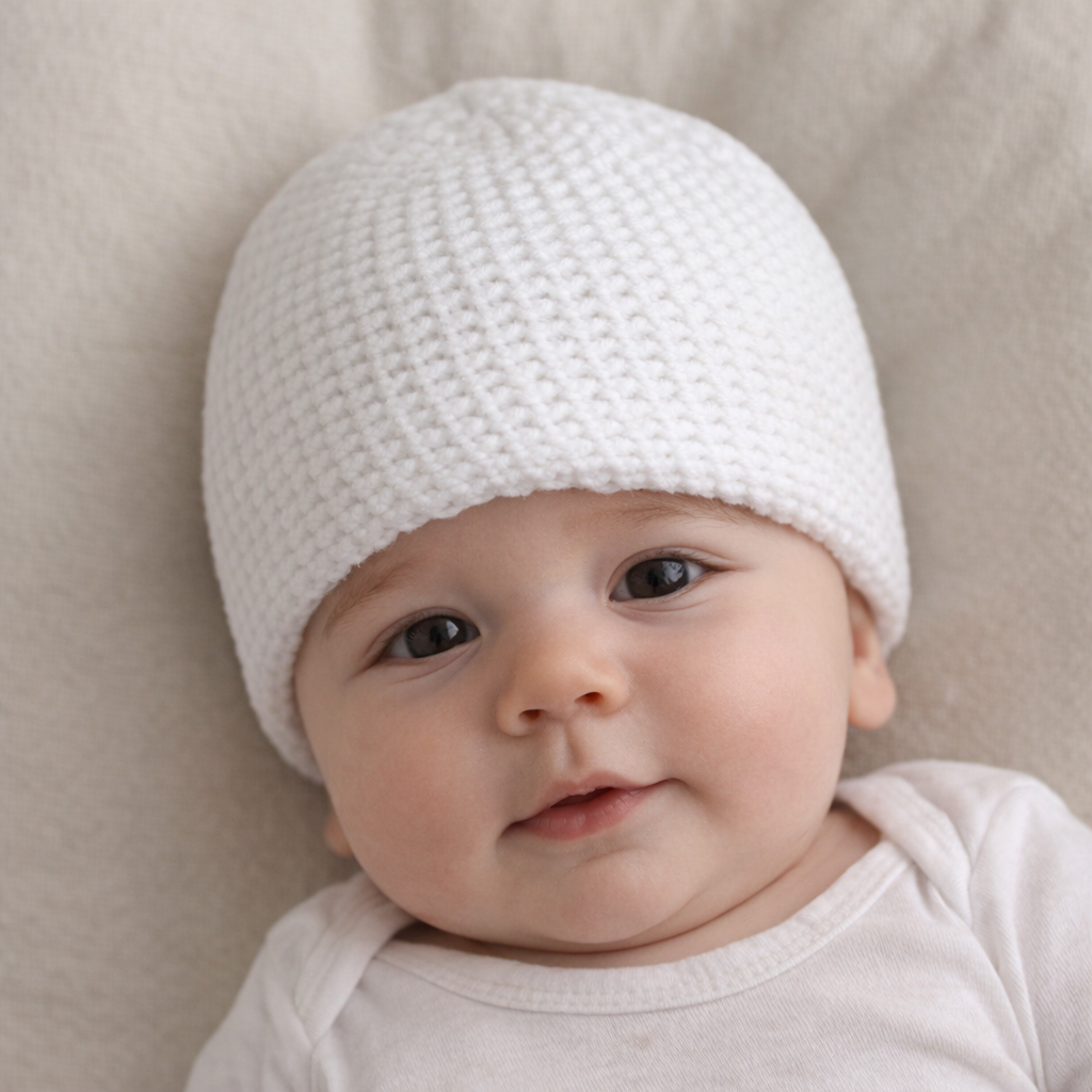 AI image for White Waffle Hat