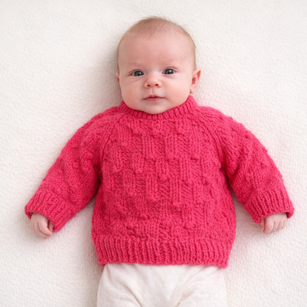 AI image for Hot Pink Knitted Jumper