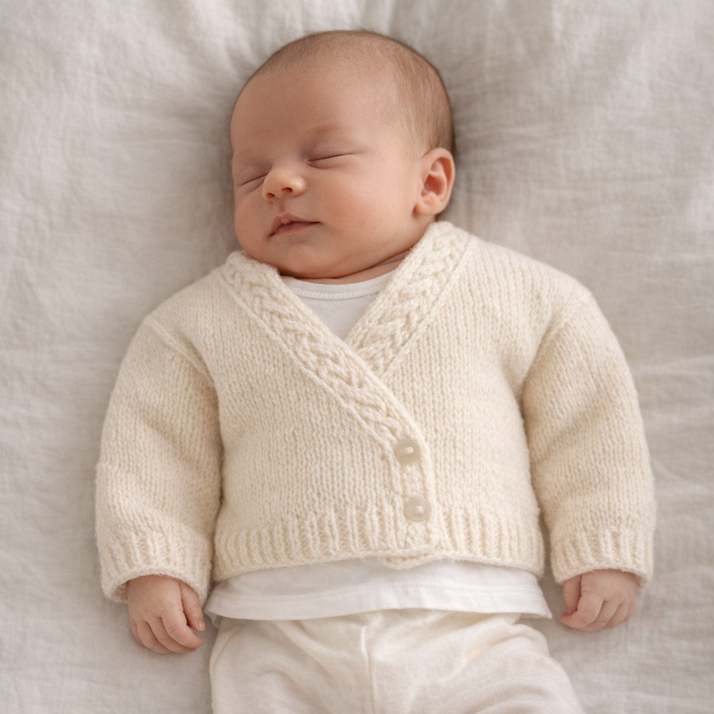AI image for Cream Cross Over Cardi