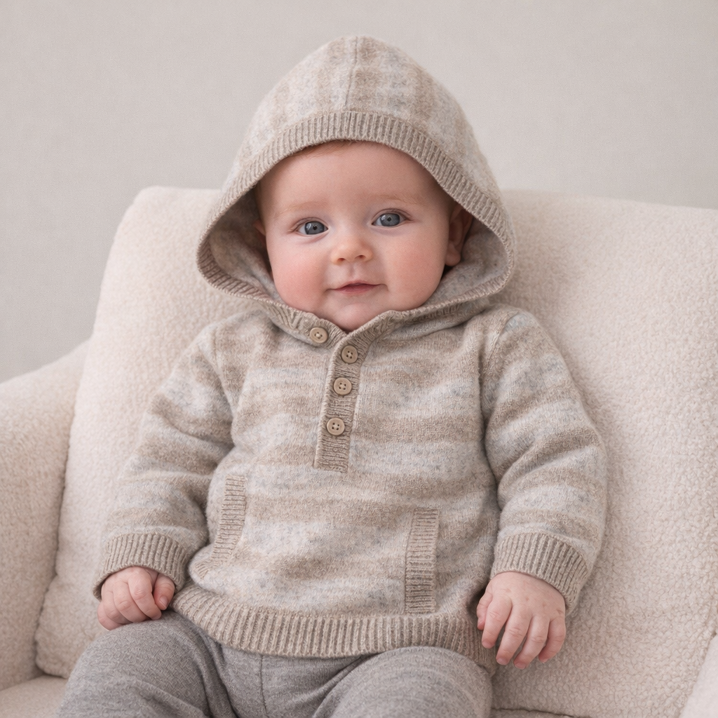 AI image for Super Soft Cashmere Mix Hooded Jumper