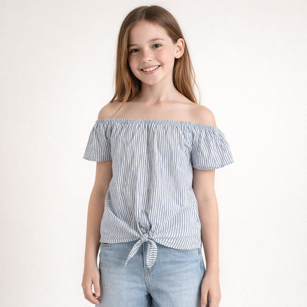 AI image for Striped Off Shoulder Top
