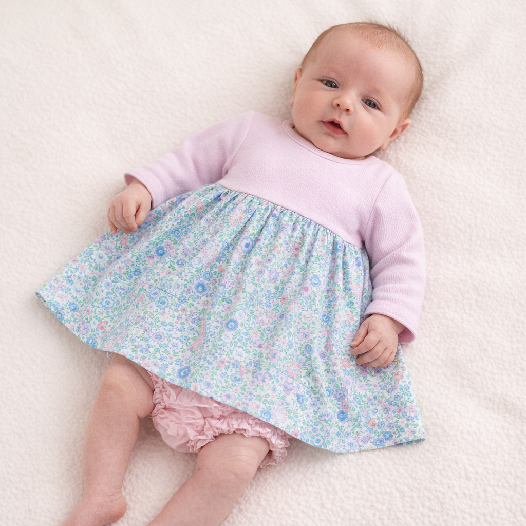 AI image for Lilac Long Sleeve Dress & Knickers