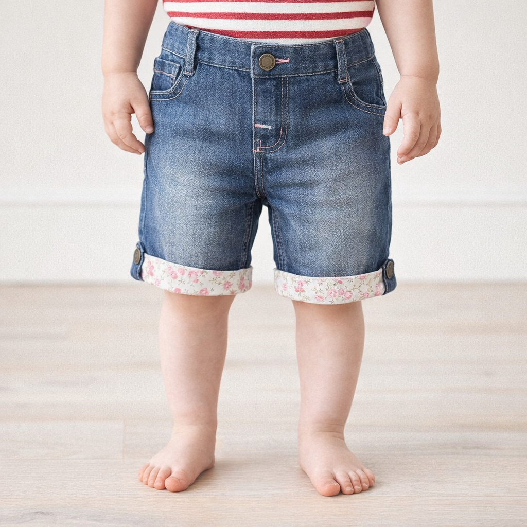 AI image for Denim Shorts- Trousers 3/4
