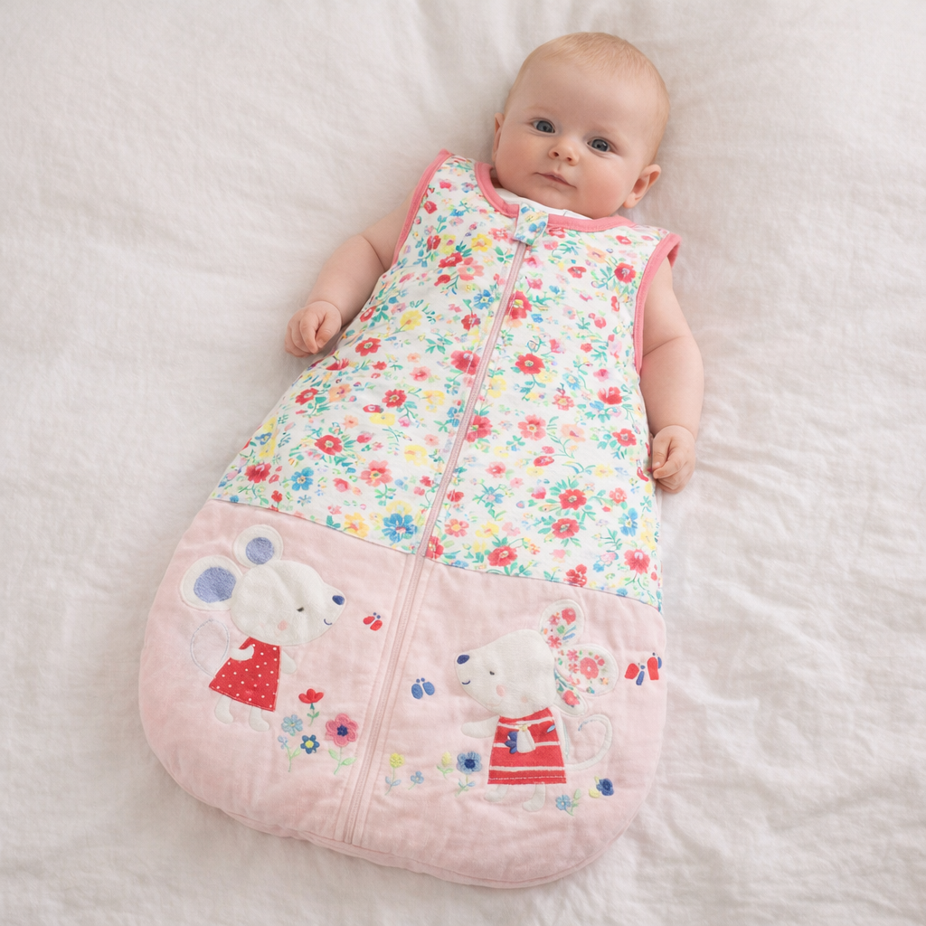 AI image for Mouse Floral Sleeping Bag