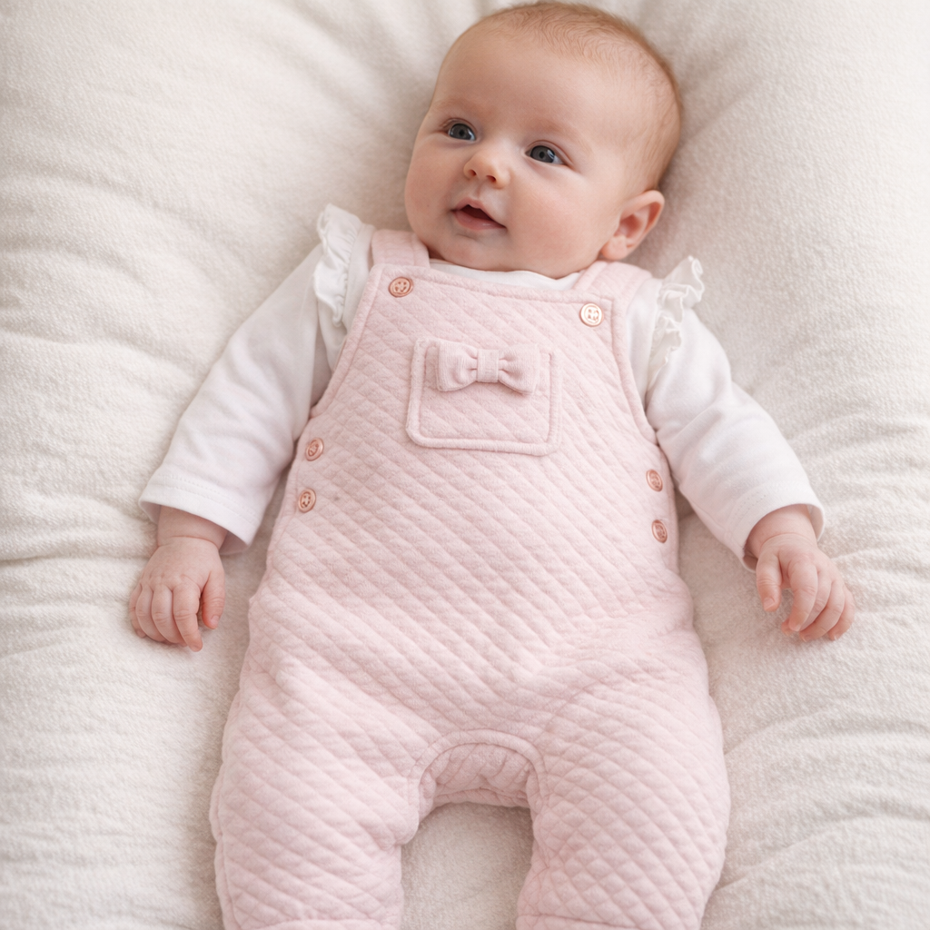 AI image for Quilted Bow Dungarees
