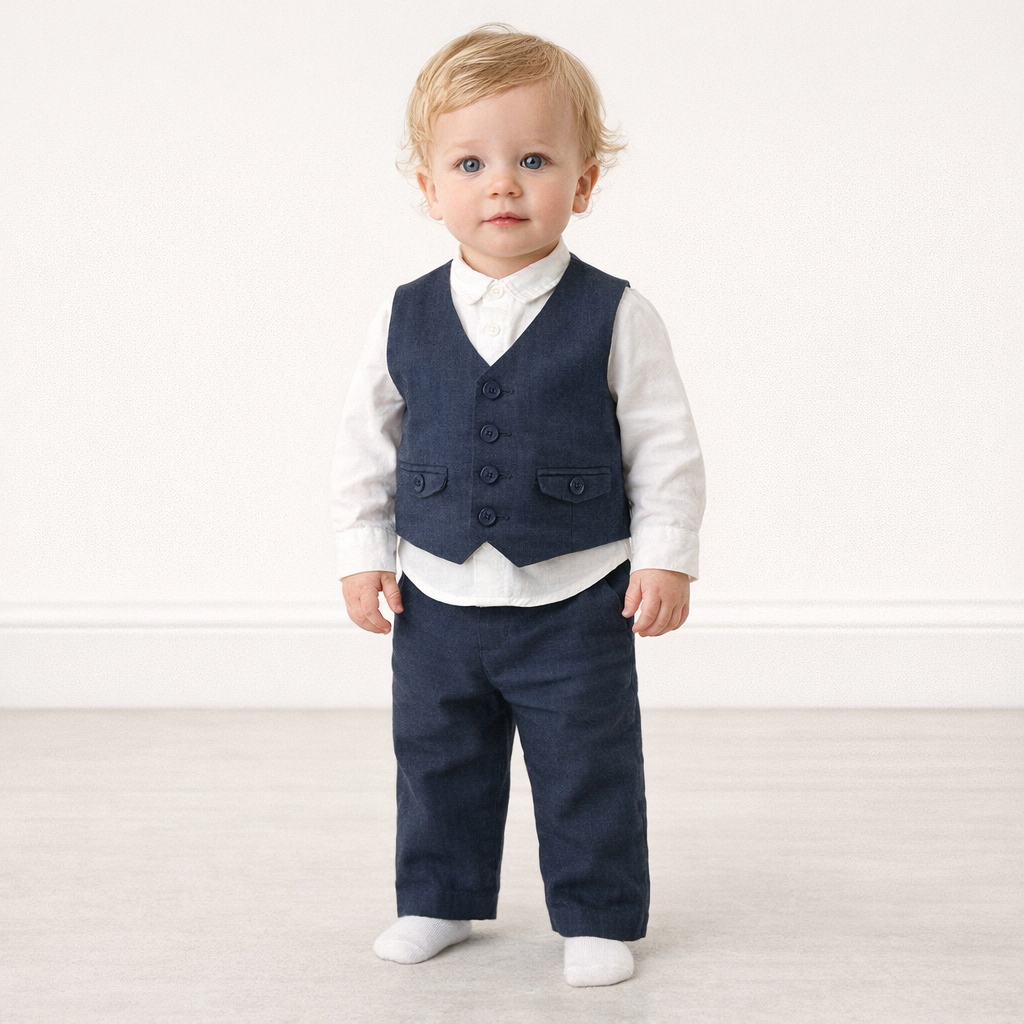 AI image for Linen Mix 3 Piece Suit