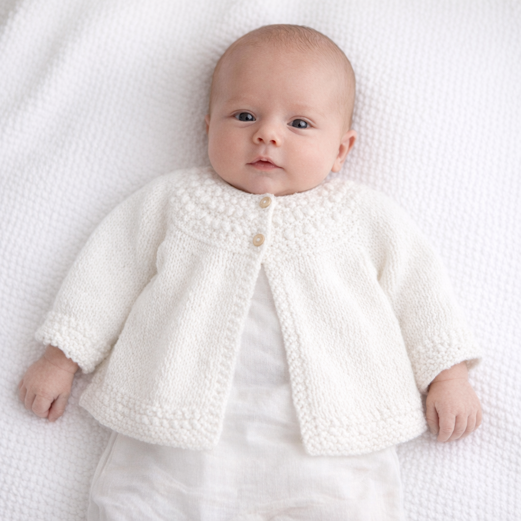AI image for White Matinee Cardi