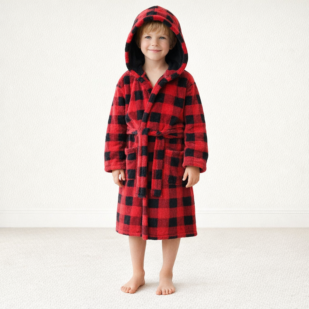 AI image for Tartan Dressing Gown with Hood
