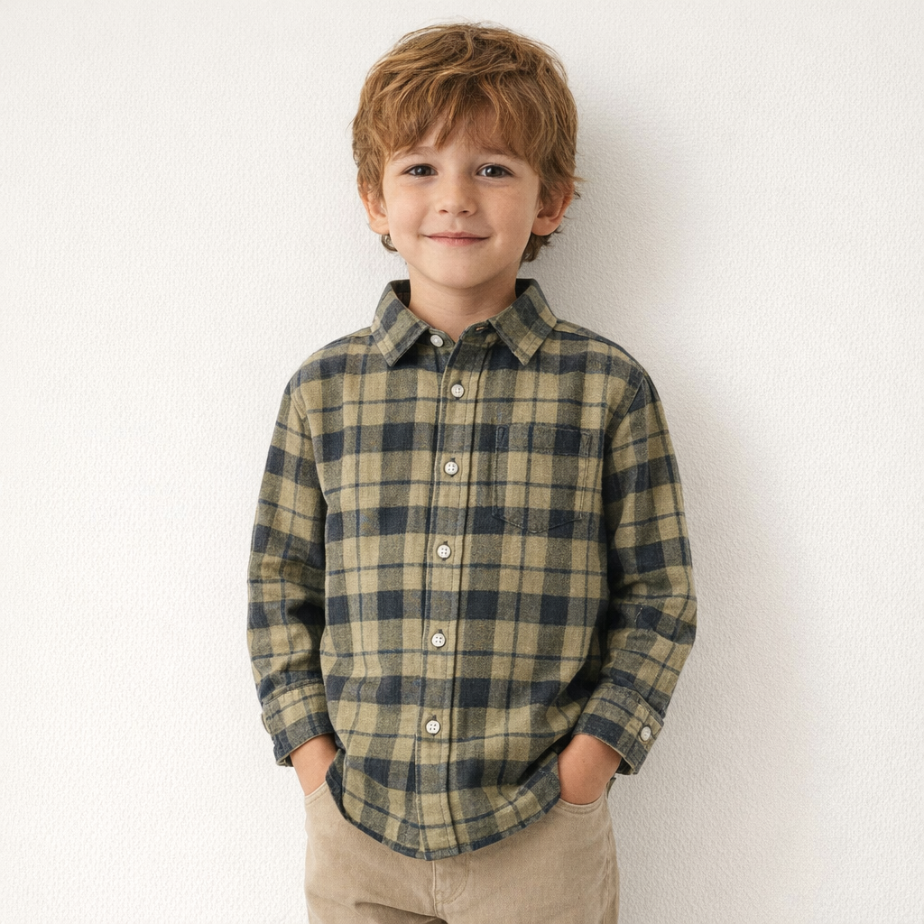 AI image for Green Check Shirt