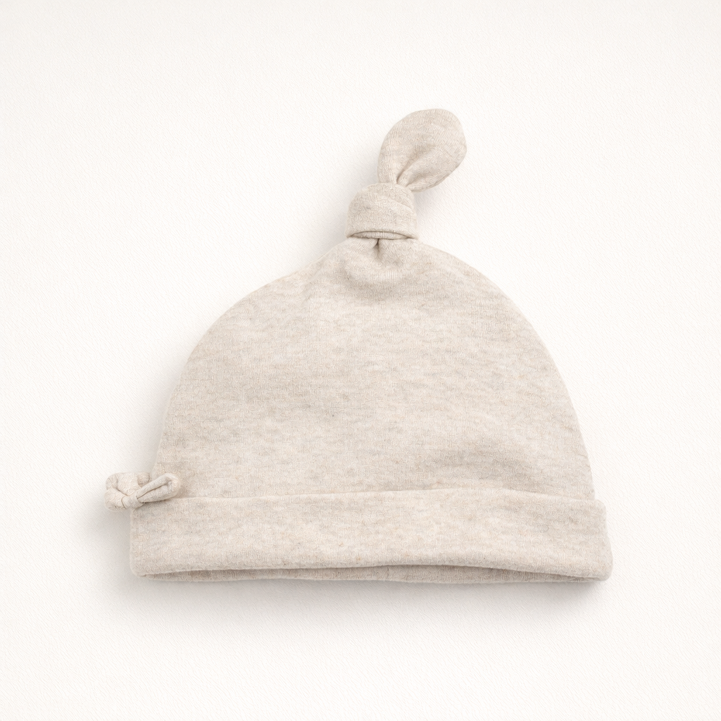 AI image for Beige Top Knot Hat