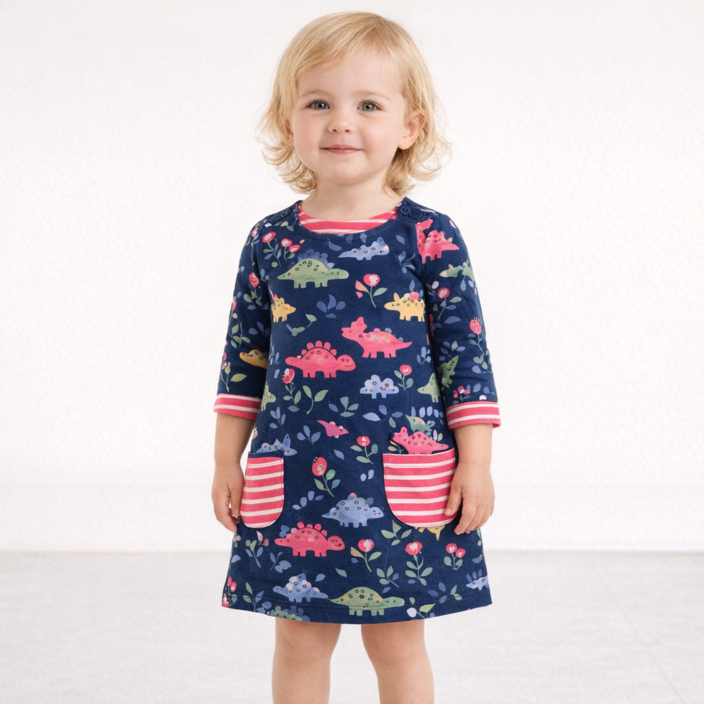 AI image for Dino Pets In Pocket 3/4 Sleeve Dress