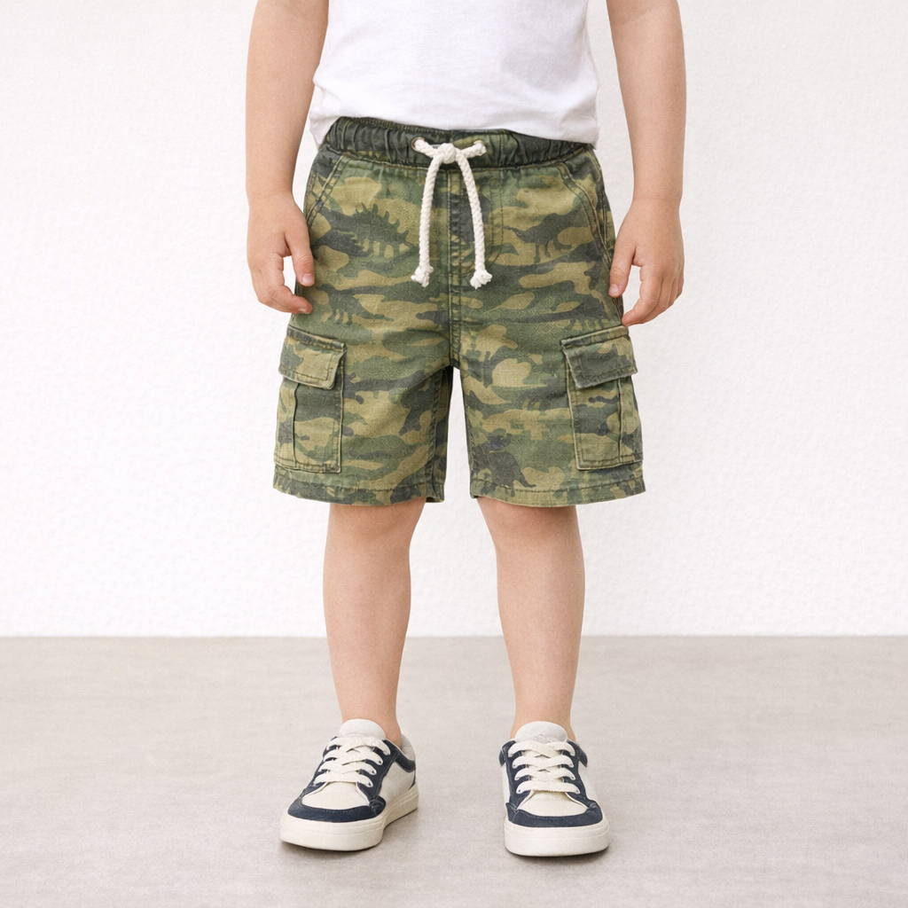 AI image for Camo Dino Shorts