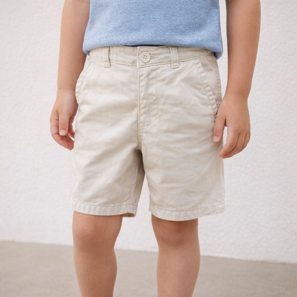 AI image for Cream Chino Shorts